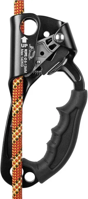 SRT Climbing Hand Ascender Aviation Light Alloy Mountaineering Rock Ergonomic Rappelling Gear Equipment Left Handled Ascender Arborist Tree Climber Rigging