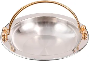 Stainless Steel Japanese Cooking Pot Double Handled Suiki Pot for Stewing Stir Frying for Outdoor Picnics and Camping Cookware