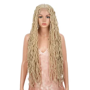 Style Icon 32" Faux Locs Long Dreadlock Wigs with Baby Hair Goddess Synthetic Twist Hair Wig (32 Inches, 613)
