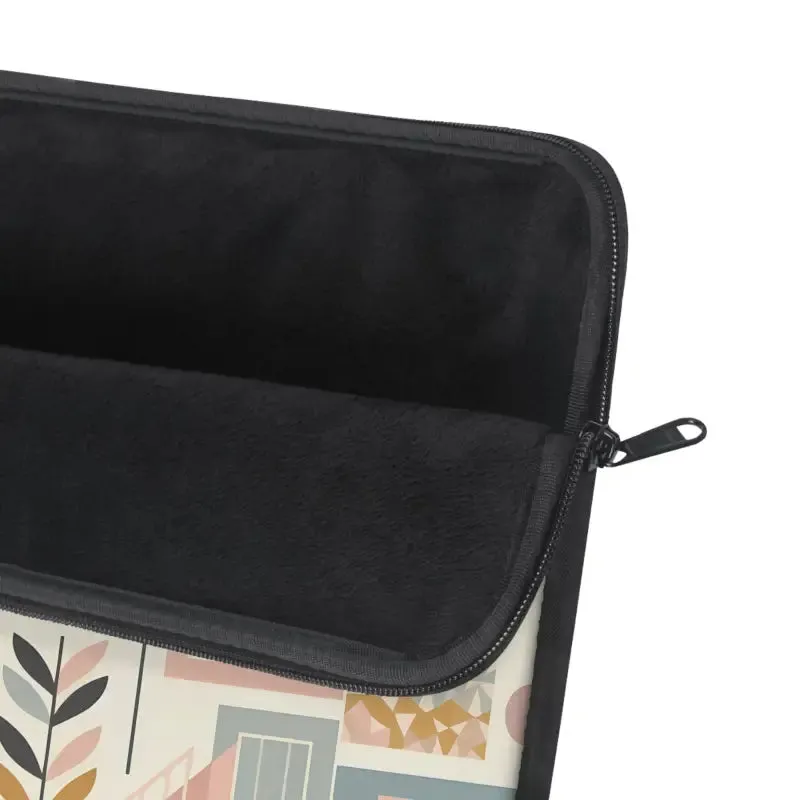 Stylish Pastel Geometric Pattern Laptop Sleeve