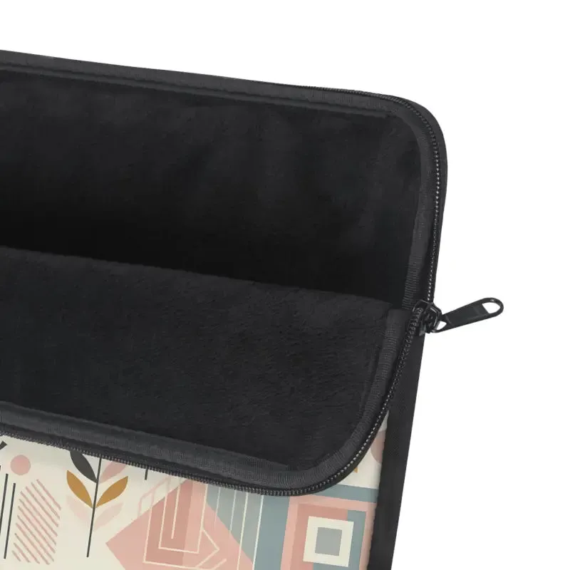 Stylish Pastel Geometric Pattern Laptop Sleeve