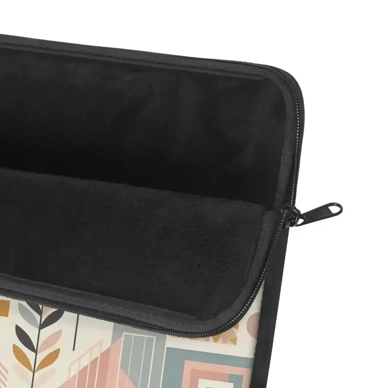Stylish Pastel Geometric Pattern Laptop Sleeve