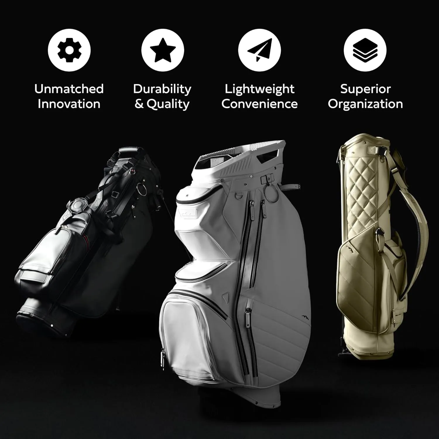 Sun Mountain 2025 Matchplay Swift Bag - Durable Golf Stand Bag with a Three-Way Top and Quick Release Single Strap Handle for Convenience - Six Pockets for Storage
