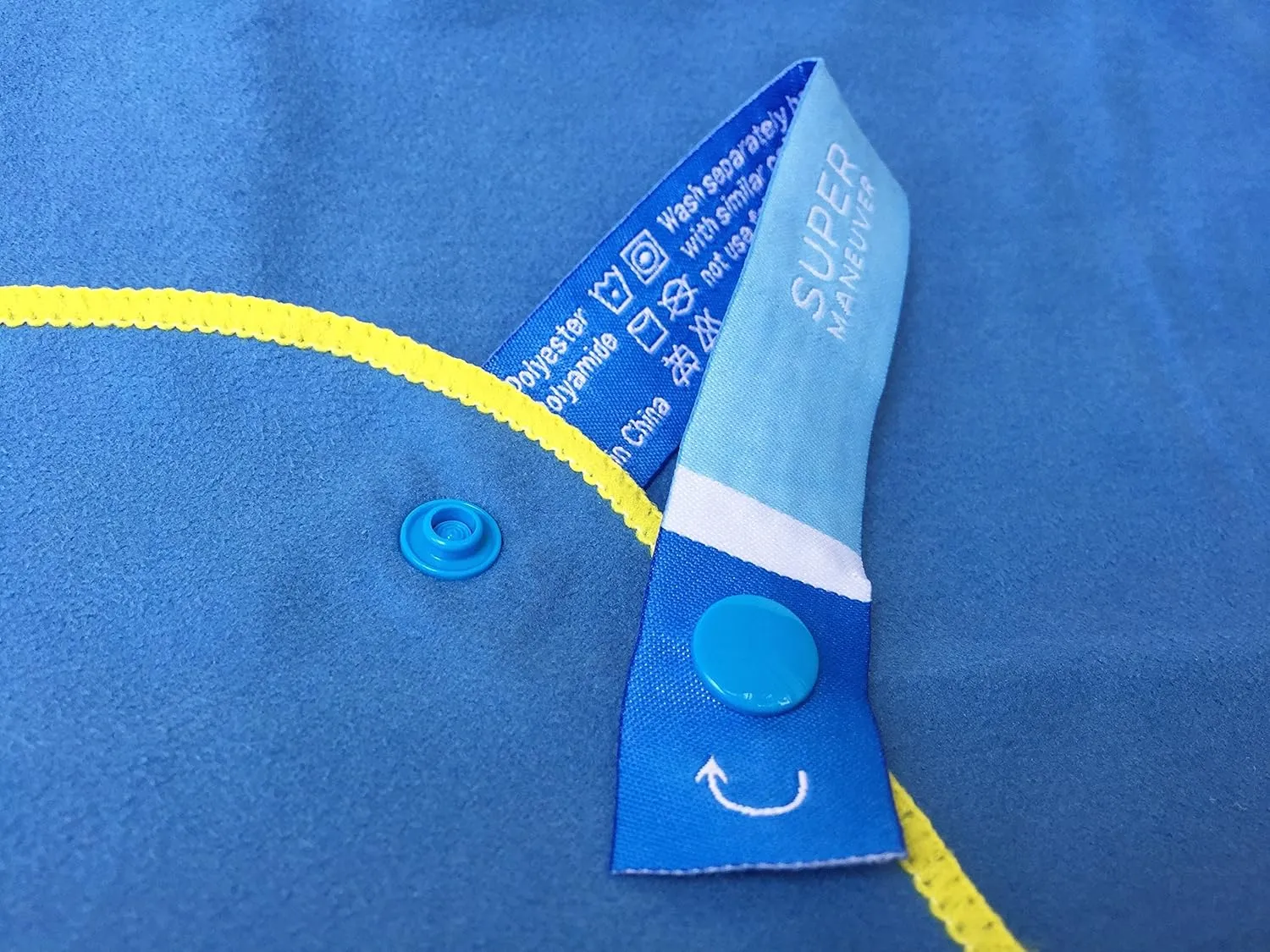 Super Towel for Sports, Travel & Beach — Extra Large, Lightweight, Compact, Absorbent, Quick-Drying, Soft Microfiber Suede — For indoors, outdoors, pool, gym, camping (Blue Yellow, XL (60x32"))