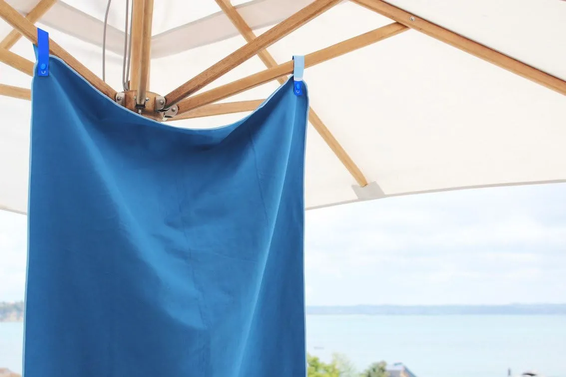 Super Towel for Sports, Travel & Beach — Extra Large, Lightweight, Compact, Absorbent, Quick-Drying, Soft Microfiber Suede — For indoors, outdoors, pool, gym, camping (Blue Yellow, XL (60x32"))