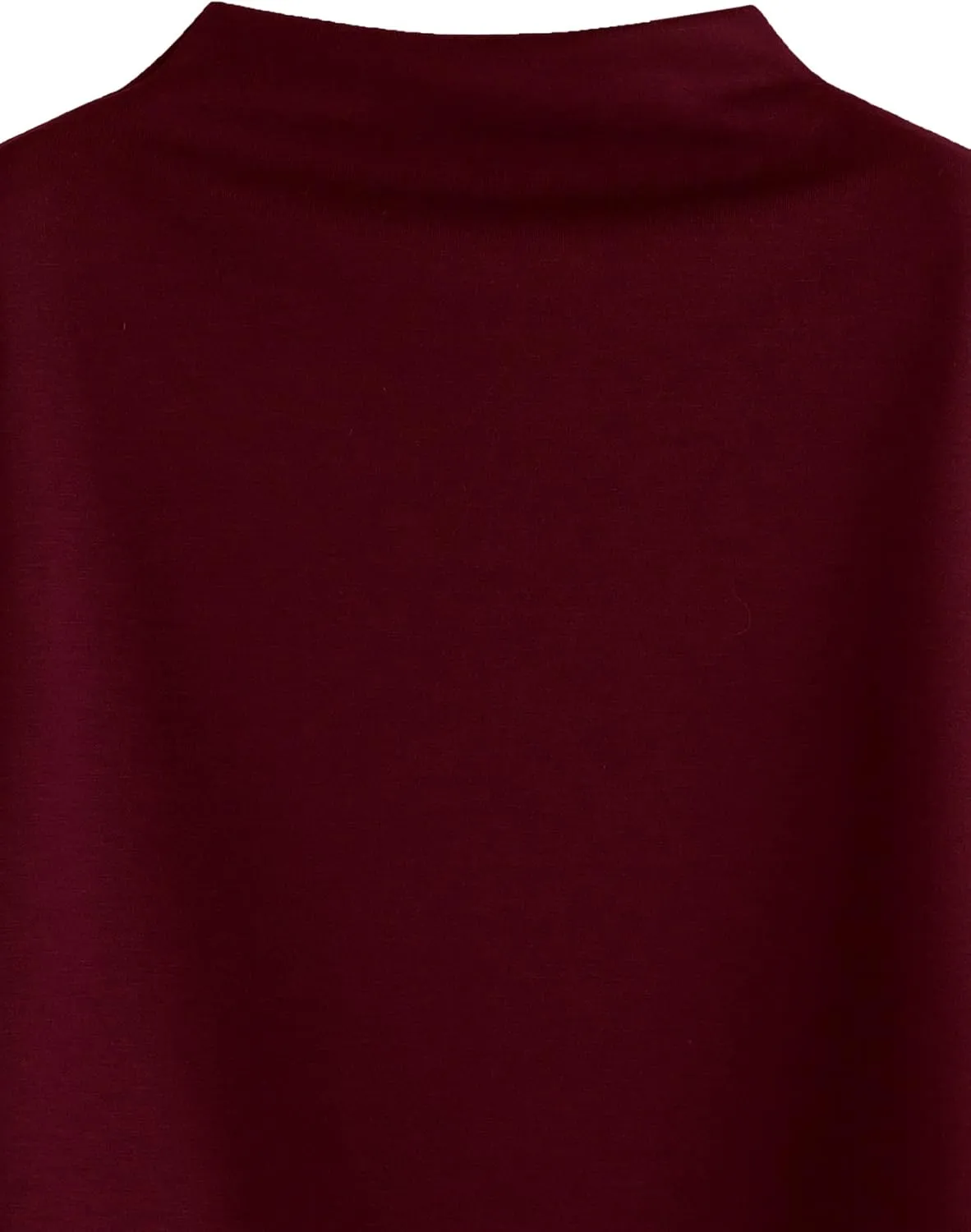 SweatyRocks Women's 3/4 Sleeve Mock Neck Basic Loose T-Shirt Elegant Top