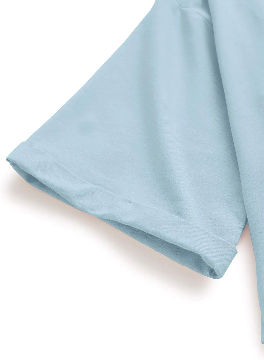 SweatyRocks Women's 3/4 Sleeve Mock Neck Basic Loose T-Shirt Elegant Top