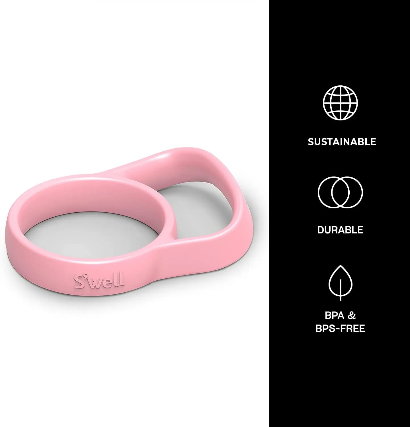 S'well Traveler Handle, Pink Topaz - On The Go Accessory for Your Bottle - Innovative Design and Flexible Grip Crafted from BPA-Free Soft Silicone (Pack of 2)