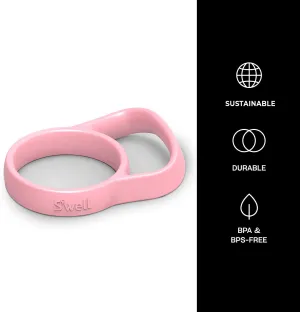 S'well Traveler Handle, Pink Topaz - On The Go Accessory for Your Bottle - Innovative Design and Flexible Grip Crafted from BPA-Free Soft Silicone (Pack of 2)