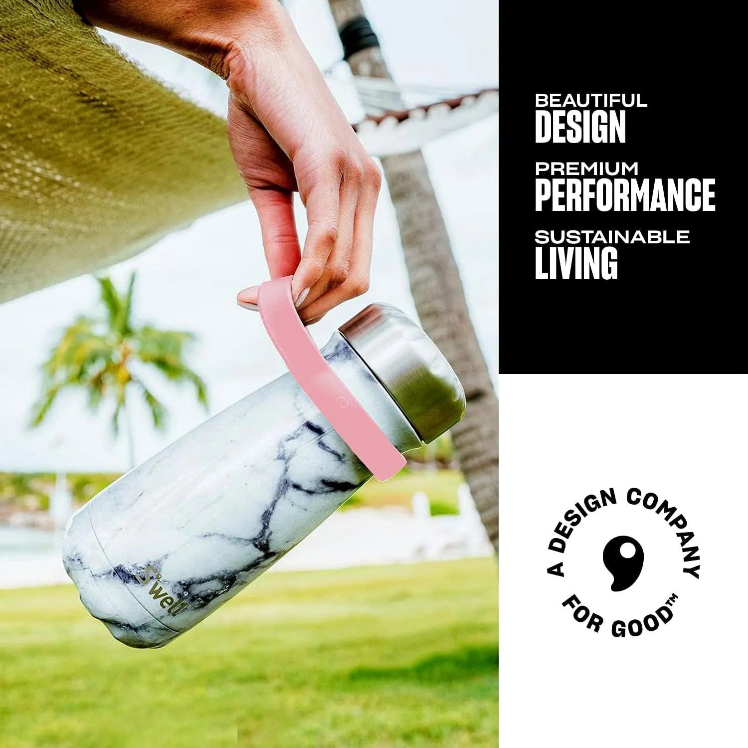 S'well Traveler Handle, Pink Topaz - On The Go Accessory for Your Bottle - Innovative Design and Flexible Grip Crafted from BPA-Free Soft Silicone (Pack of 2)