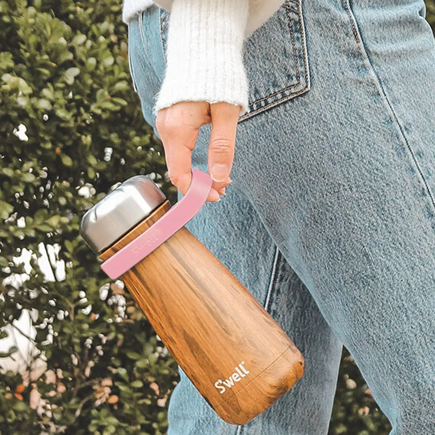 S'well Traveler Handle, Pink Topaz - On The Go Accessory for Your Bottle - Innovative Design and Flexible Grip Crafted from BPA-Free Soft Silicone (Pack of 2)
