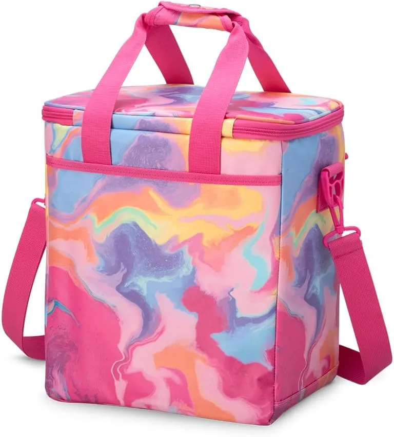 Swig Life Triple Insulated Cooler Bag with Zipper, Large Travel Cooler Bag Holds 16-24 Cans, or 6 Wine Bottles, Insulated