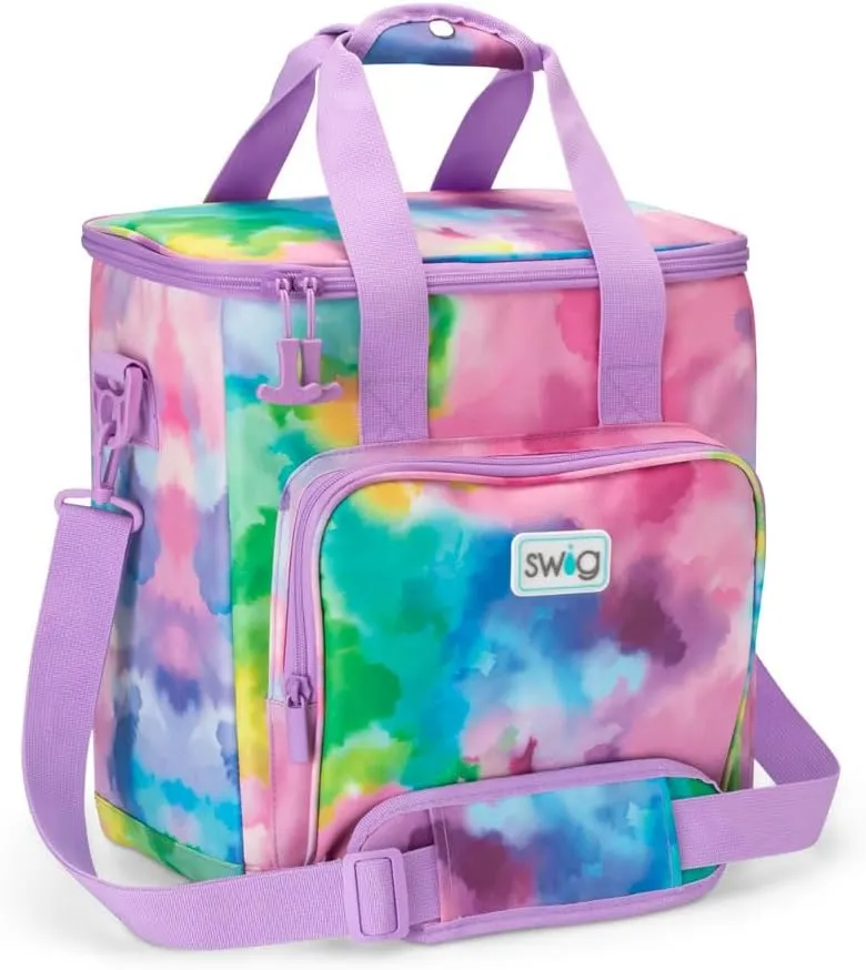 Swig Life Triple Insulated Cooler Bag with Zipper, Large Travel Cooler Bag Holds 16-24 Cans, or 6 Wine Bottles, Insulated