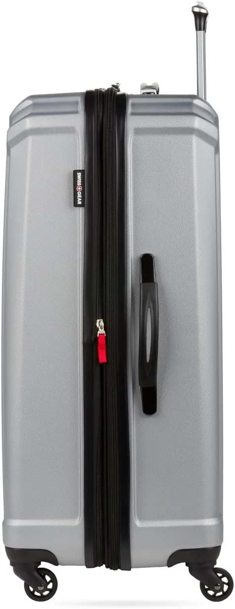 SwissGear 3750 Hardside Expandable Luggage with Spinner Wheels, Silver, 3-Piece Set (20/24/27)