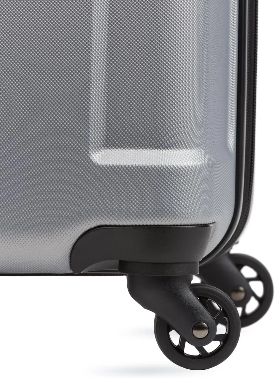 SwissGear 3750 Hardside Expandable Luggage with Spinner Wheels, Silver, 3-Piece Set (20/24/27)
