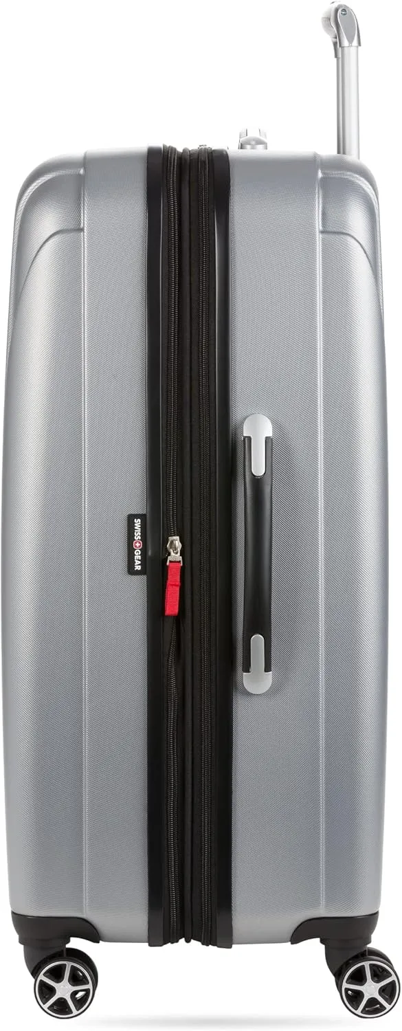 SwissGear 7585 Hardside Expandable Luggage with Spinner Wheels, Silver, 3-Piece Set (19/23/27)