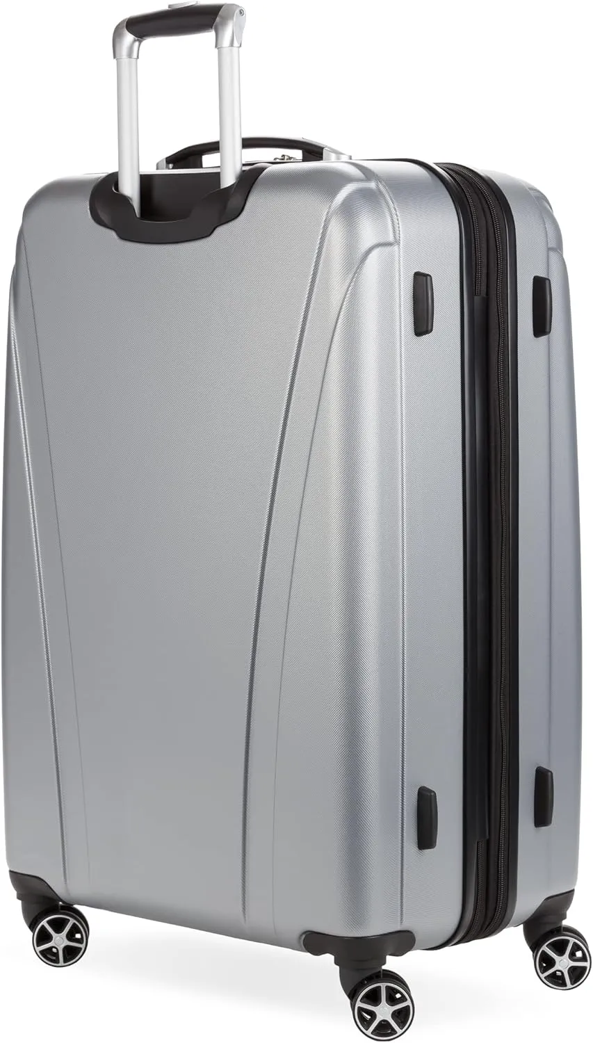 SwissGear 7585 Hardside Expandable Luggage with Spinner Wheels, Silver, 3-Piece Set (19/23/27)