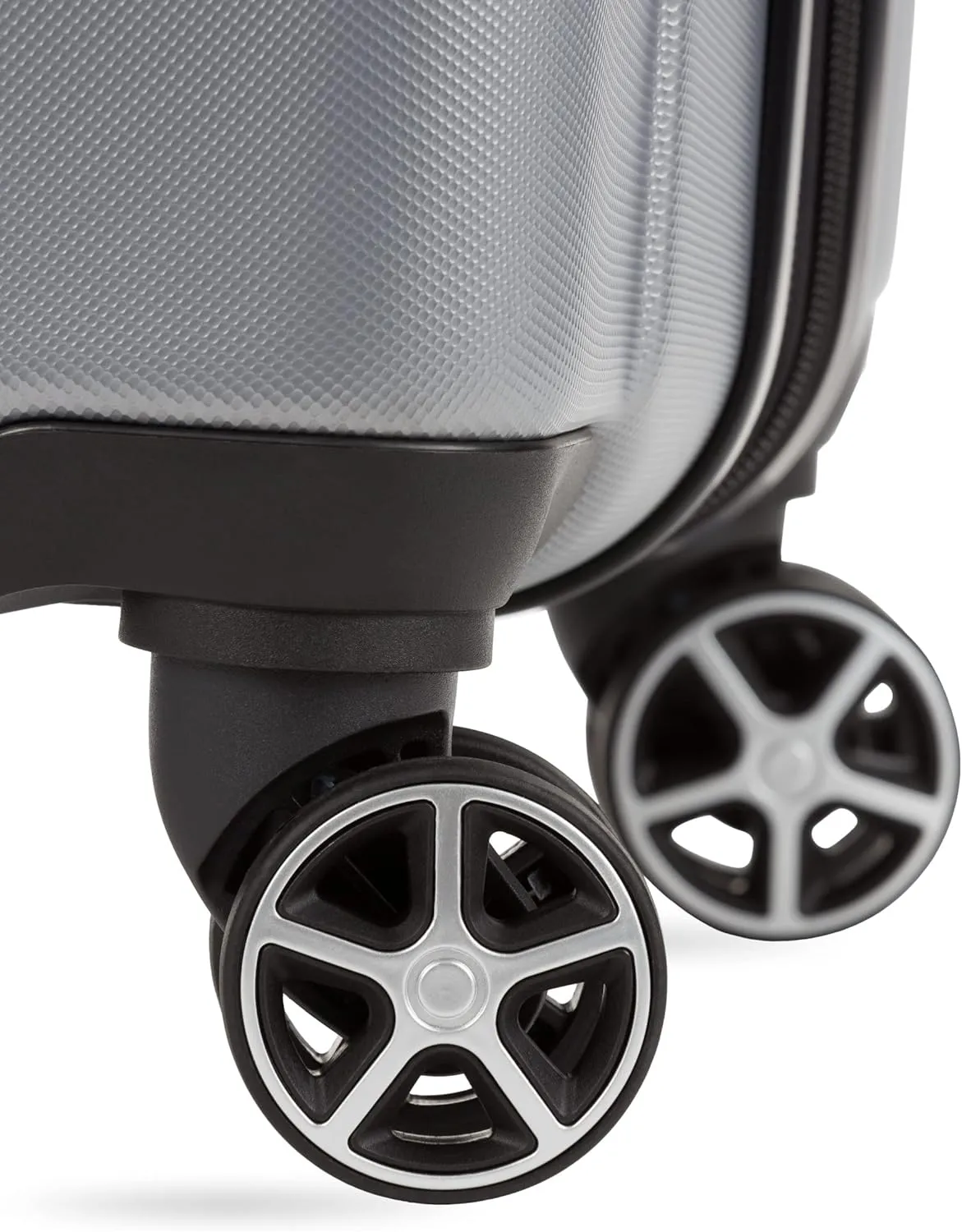SwissGear 7585 Hardside Expandable Luggage with Spinner Wheels, Silver, 3-Piece Set (19/23/27)