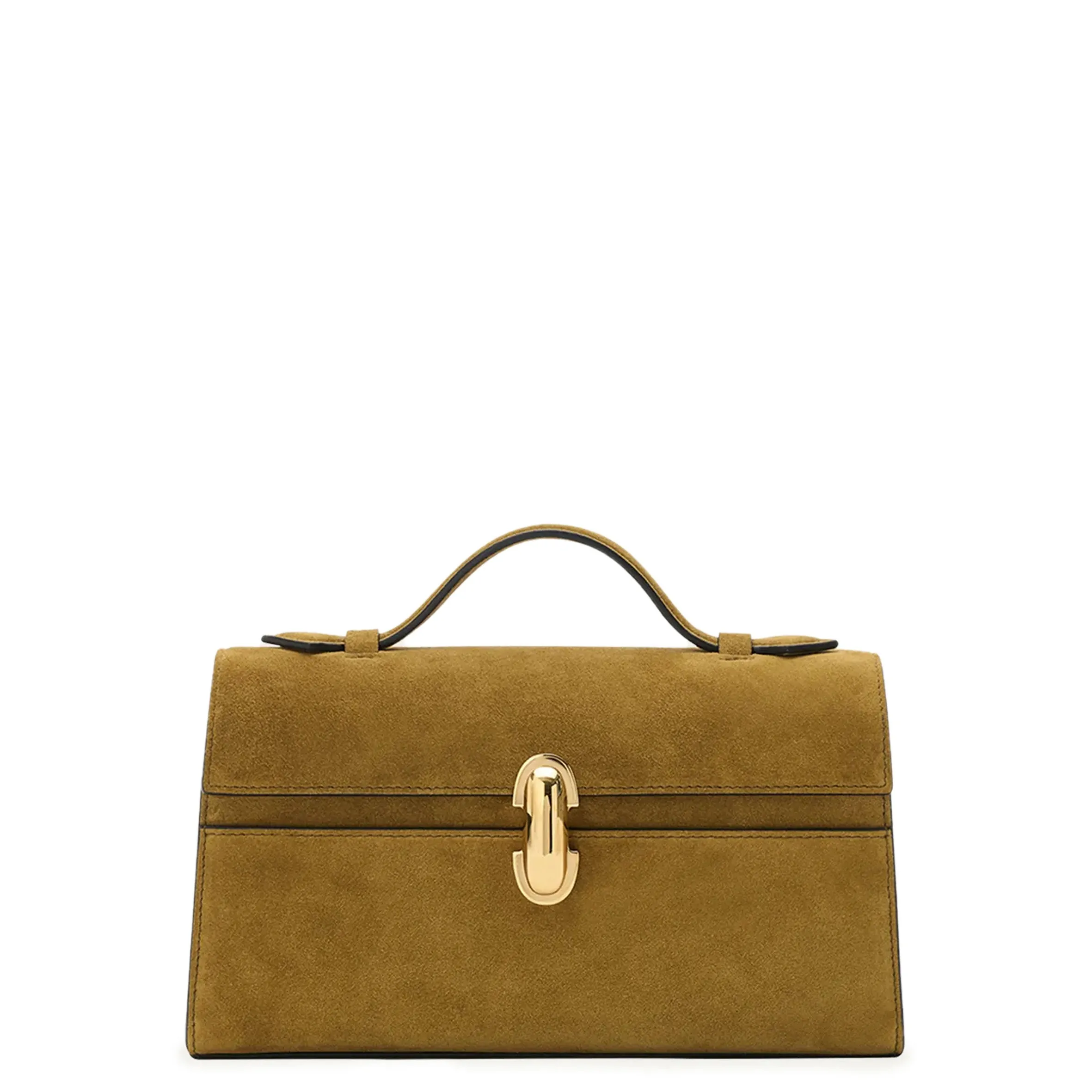 Symmetry Pouchette Suede, Sepia (G)