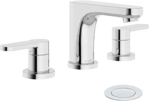 Symmons Identity Widespread Two-Handle Bathroom Faucet with Push Pop Drain (1.0 GPM), Polished Chrome