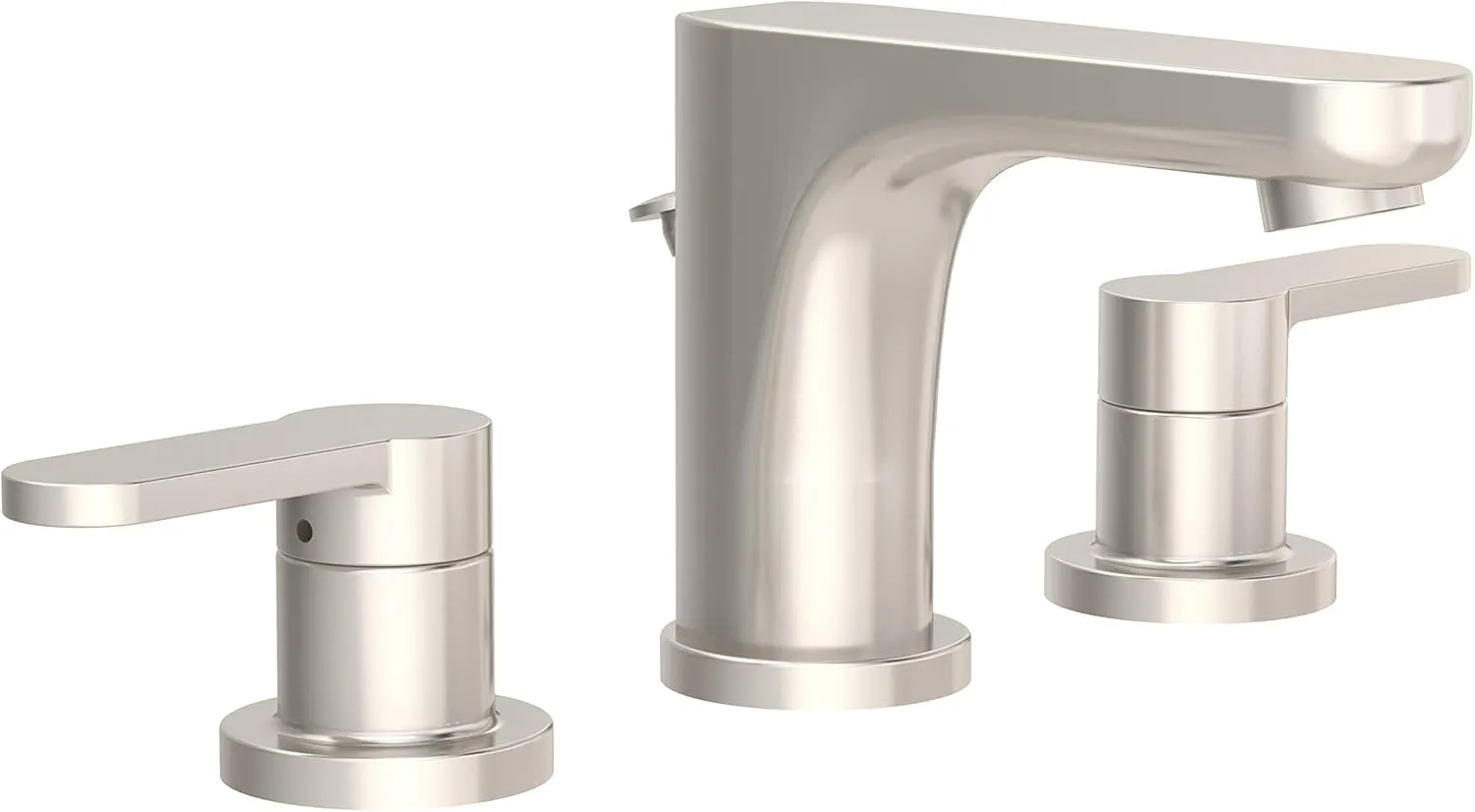 Symmons SLW-6712-STN-1.0 Identity Widespread 2-Handle Bathroom Faucet with Drain Assembly in Satin Nickel (1.0 GPM)