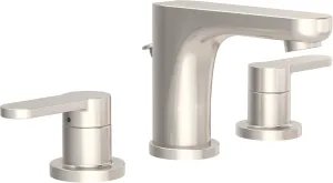 Symmons SLW-6712-STN-1.0 Identity Widespread 2-Handle Bathroom Faucet with Drain Assembly in Satin Nickel (1.0 GPM)