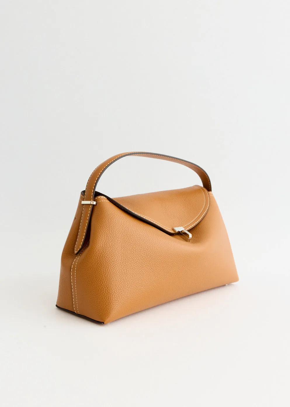 T-Lock Leather Top Handle Bag