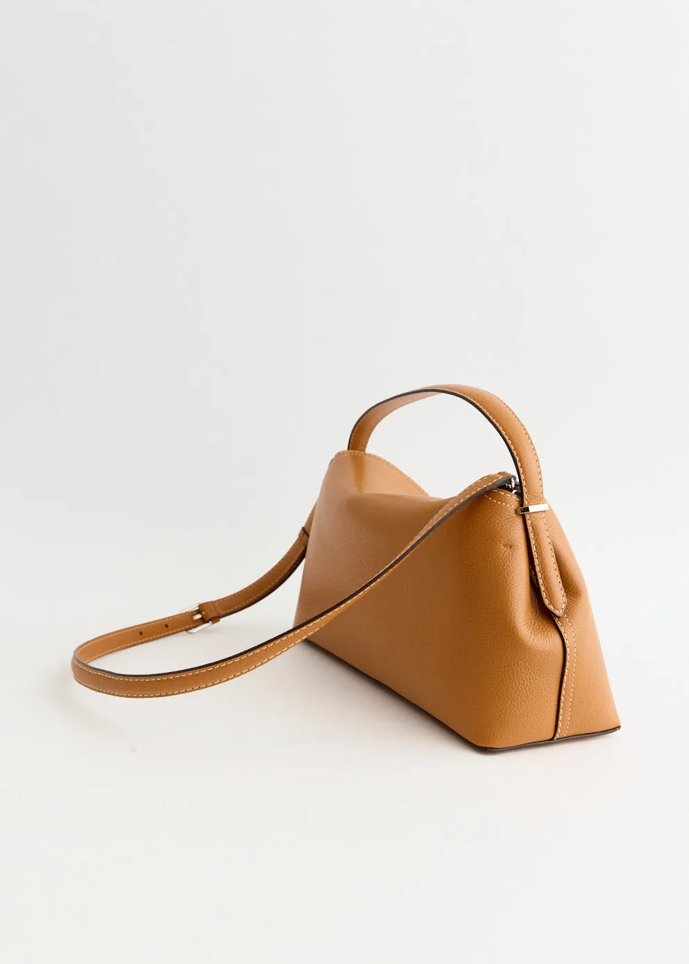 T-Lock Leather Top Handle Bag