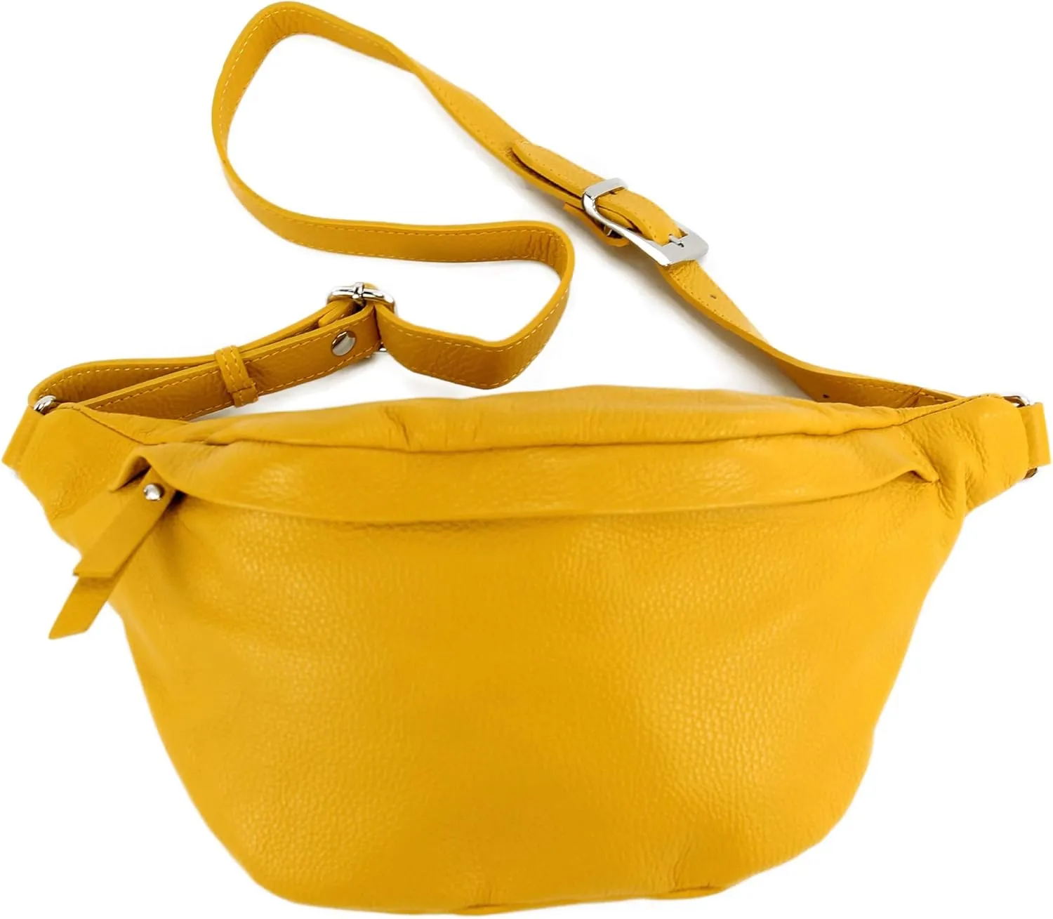 T77 - Italian hip bag, bum bag medium made of soft leather
