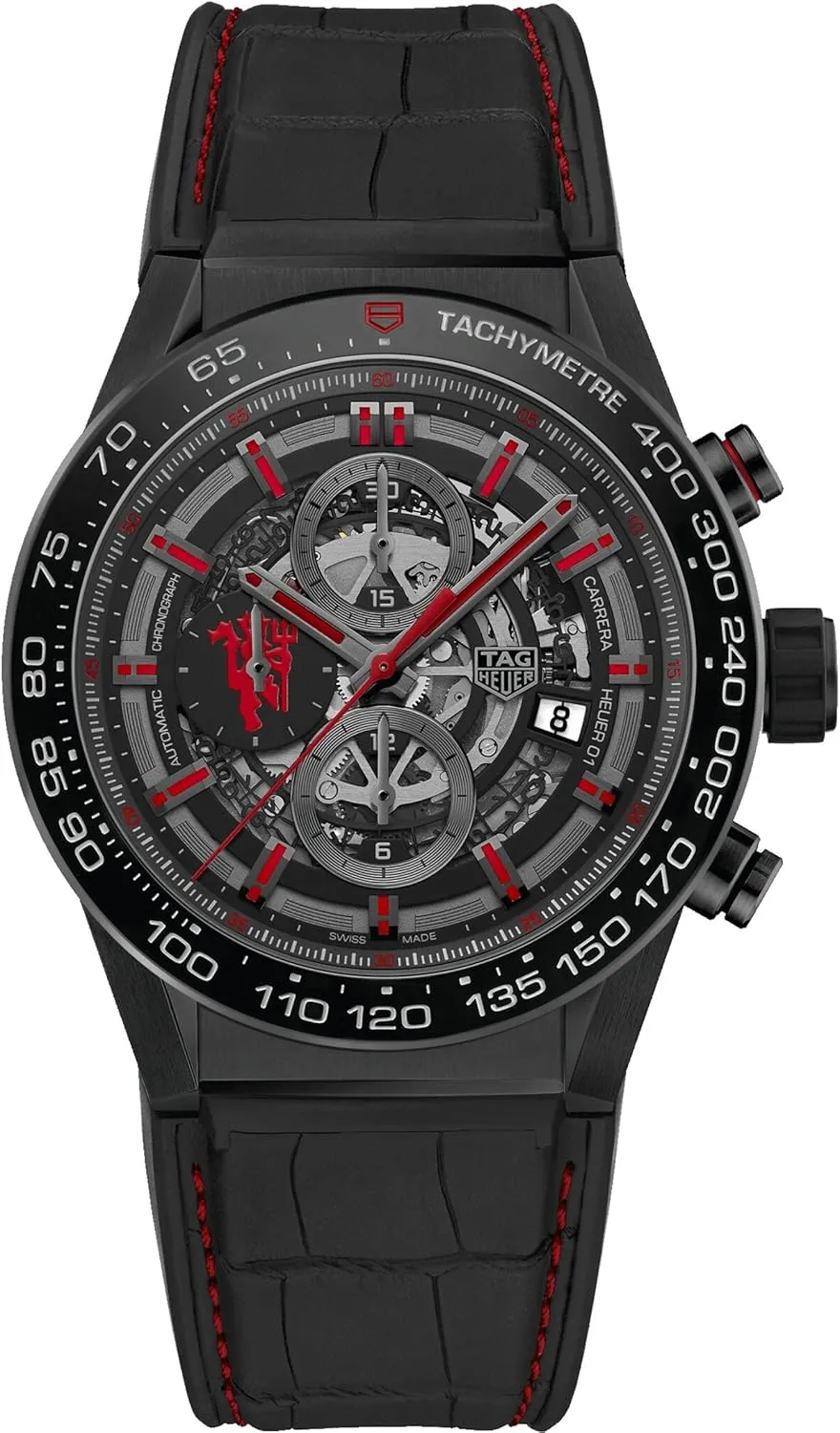 TAG HEUER CARRERA Calibre HEUER 01 Automatic Chronograph Limited Edition Red Devil Manchester United CAR2A1J.FC6400
