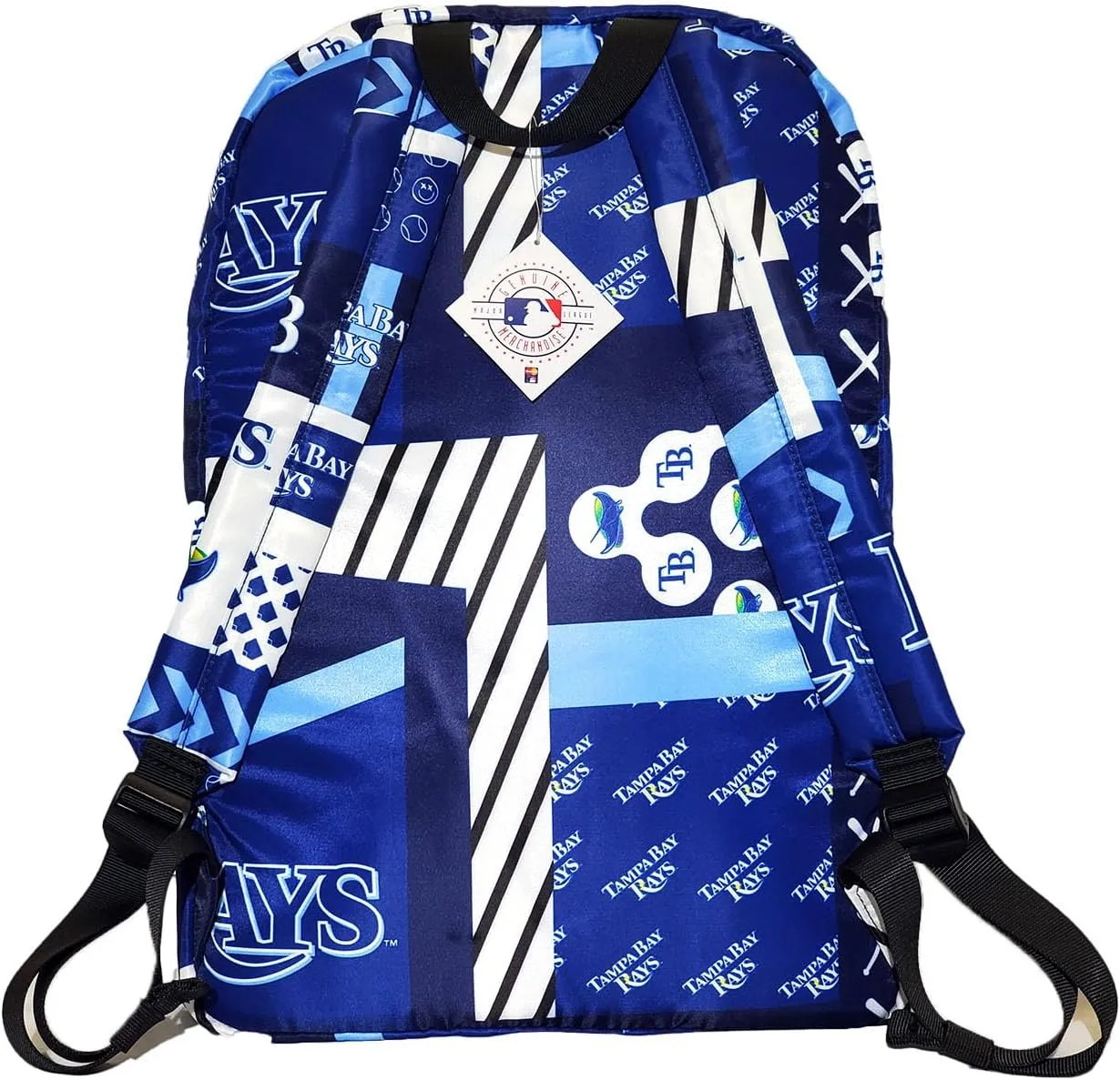 Tampa Bay Rays Full Size Backpack, Licensed Gift Merch for Rays Fans TM1883 (Street Series Adult Bags) Adult Street Series Crossbody Bag: Water resistant Tampa Bay Merchandise for Women