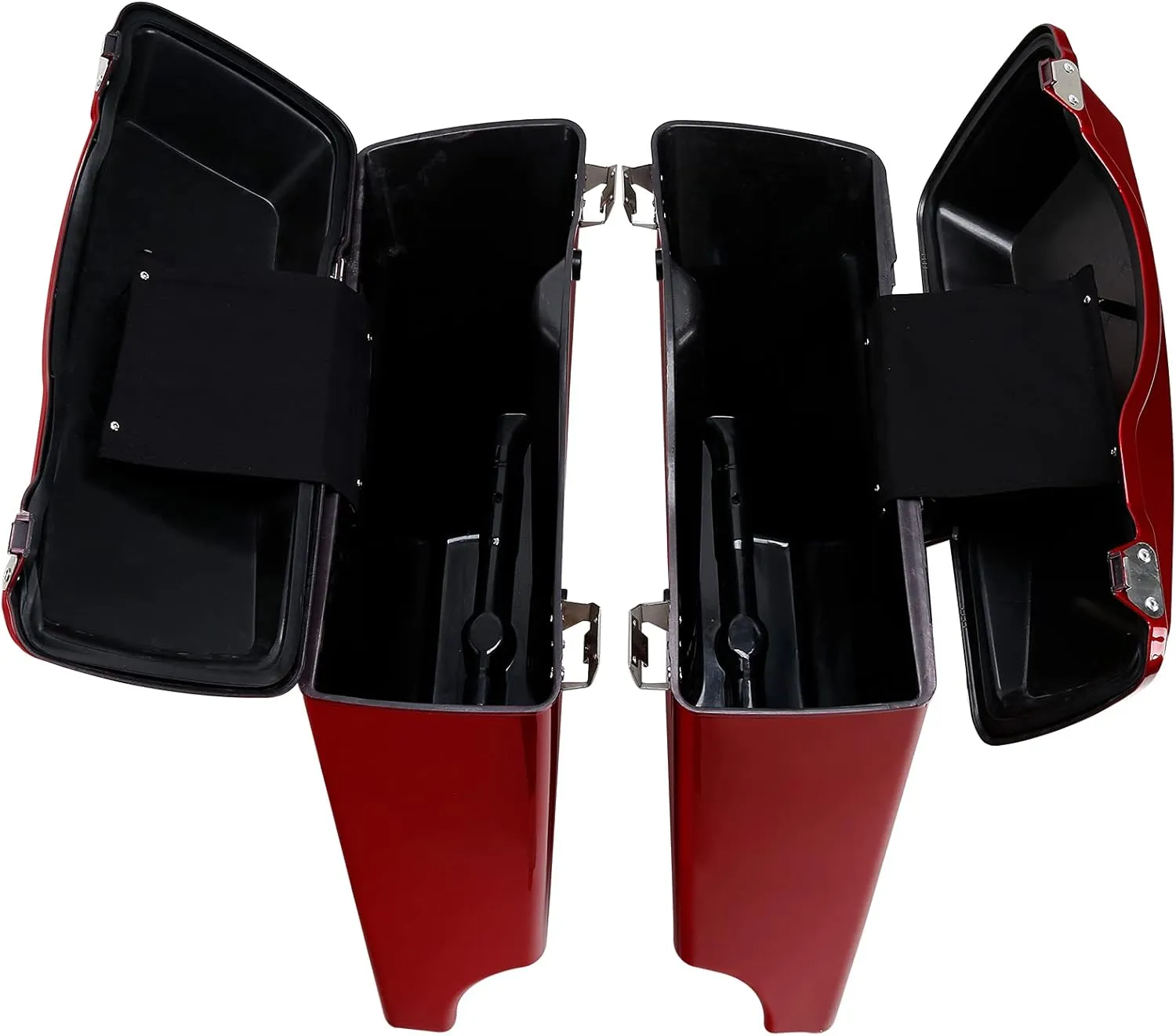 TCMT 5" Extended Hard Saddle Bags W/Lids Fit For Harley Touring Models CVO Road Glide Road King Street Glide Electra Glide Ultra Classic 1994-2013