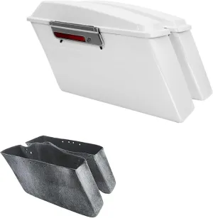 TCMT Hard Saddle bags Saddlebag Trunk & Liners Carpet Insert Fits For Harley Touring Road King Road Street Glide Ultra Classic FLHT FLHR FLHX 1994-2013