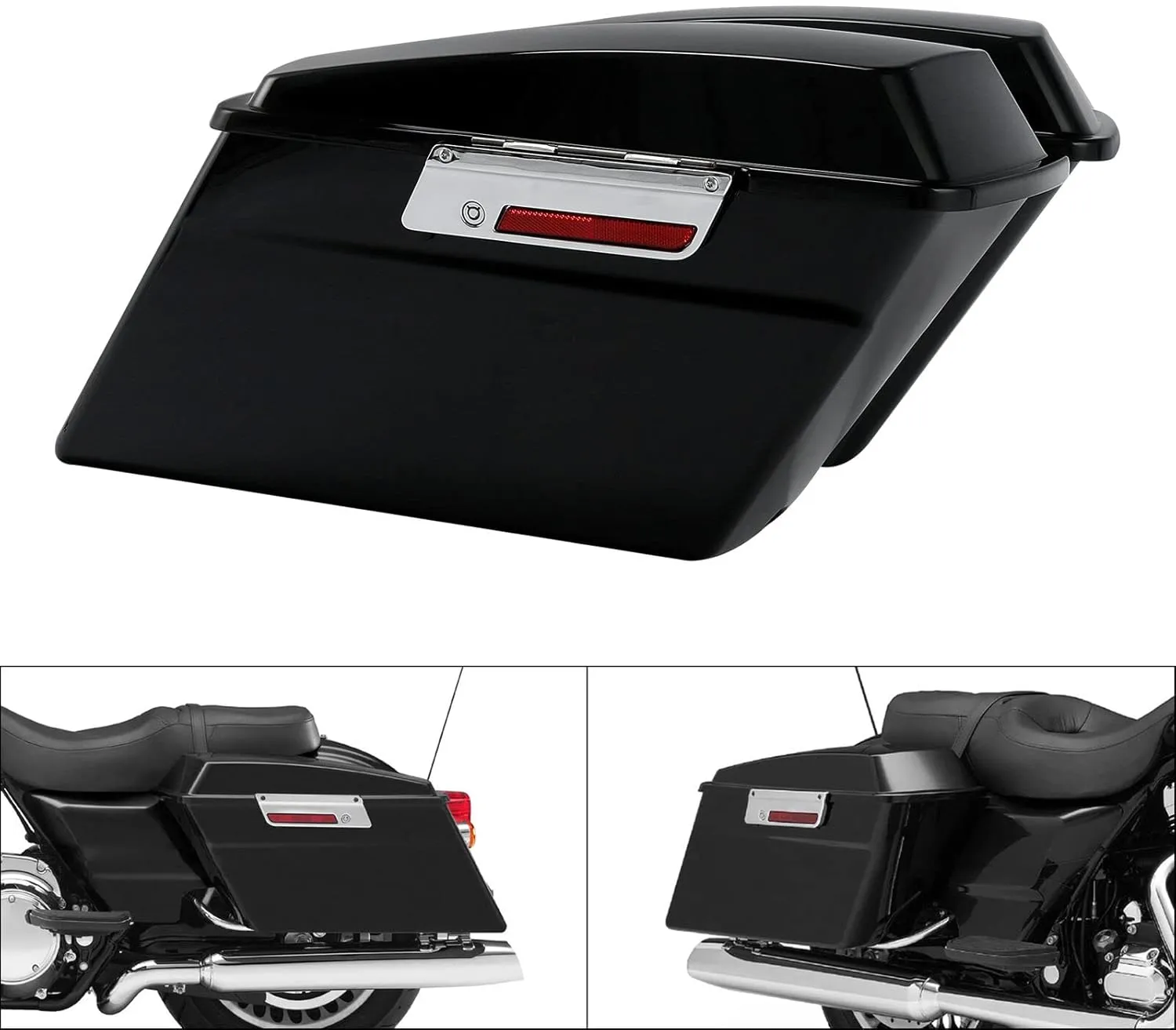TCMT Hard Saddle bags Saddlebag Trunk Fits For Harley Touring Road King Road Street Glide Ultra Classic FLHT FLHR FLHX 1994-2013