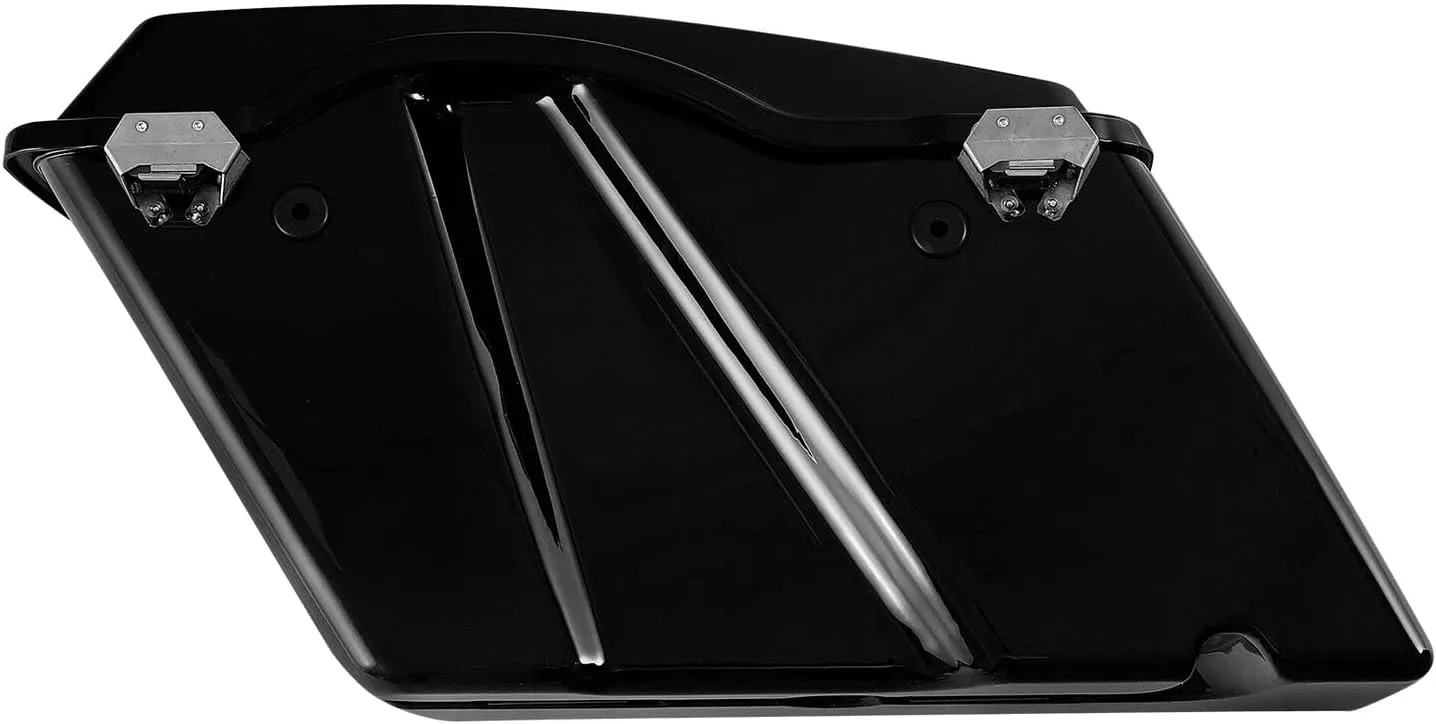 TCMT Hard Saddle bags Saddlebag Trunk Fits For Harley Touring Road King Road Street Glide Ultra Classic FLHT FLHR FLHX 1994-2013