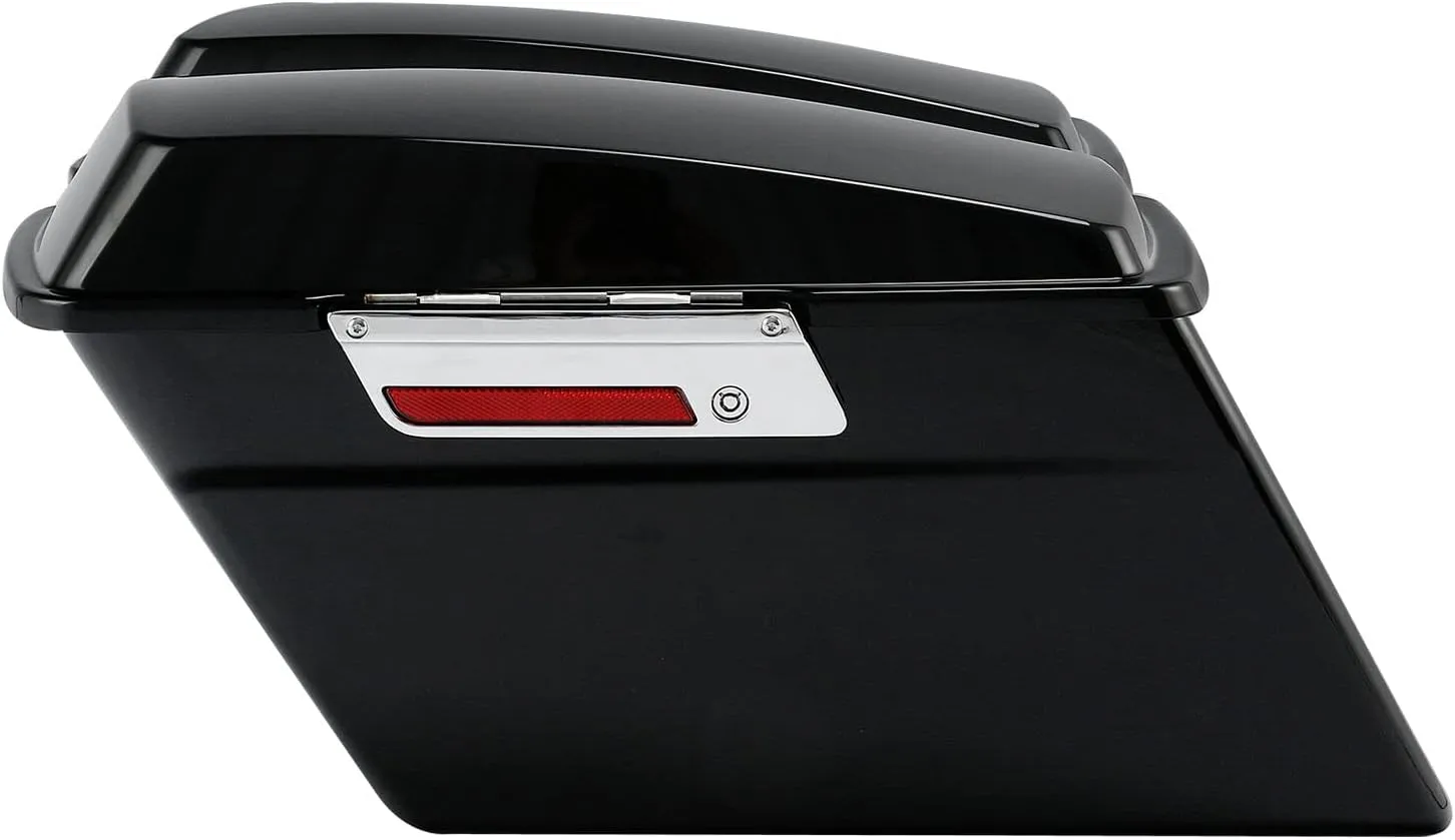 TCMT Hard Saddle bags Saddlebag Trunk Fits For Harley Touring Road King Road Street Glide Ultra Classic FLHT FLHR FLHX 1994-2013