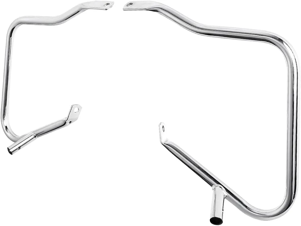 TCT-MOTORPARTS Chrome 7/8" SaddlebagSaddle Bags Guard Bracket For Harley Touring Road King Street Electra Ultra Glide 2014-2024 2023 2022 2021 2020