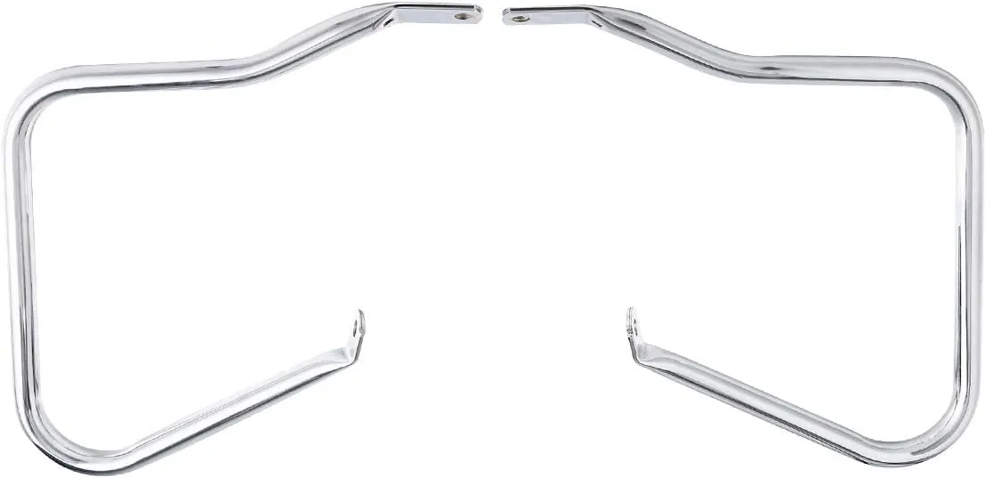 TCT-MOTORPARTS Chrome 7/8" SaddlebagSaddle Bags Guard Bracket For Harley Touring Road King Street Electra Ultra Glide 2014-2024 2023 2022 2021 2020