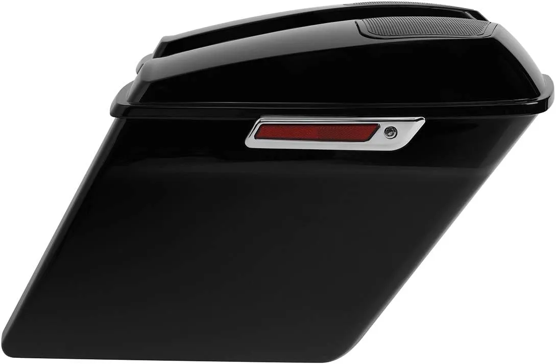 TCT-MOTORPARTS Vivid Black 5'' Stretched Saddlebag Hard Saddle Bags w/ 6x9'' Speaker Lids Fit For Harley Touring Models Street Road Glide Road King Electra Glide 2014-later