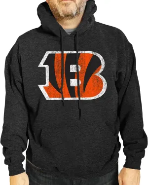 Team Fan Apparel NFL Adult Unisex Modern Throwback Ultra Soft Fleece Hooded Sweatshirt, Heathered Football Hoodie
