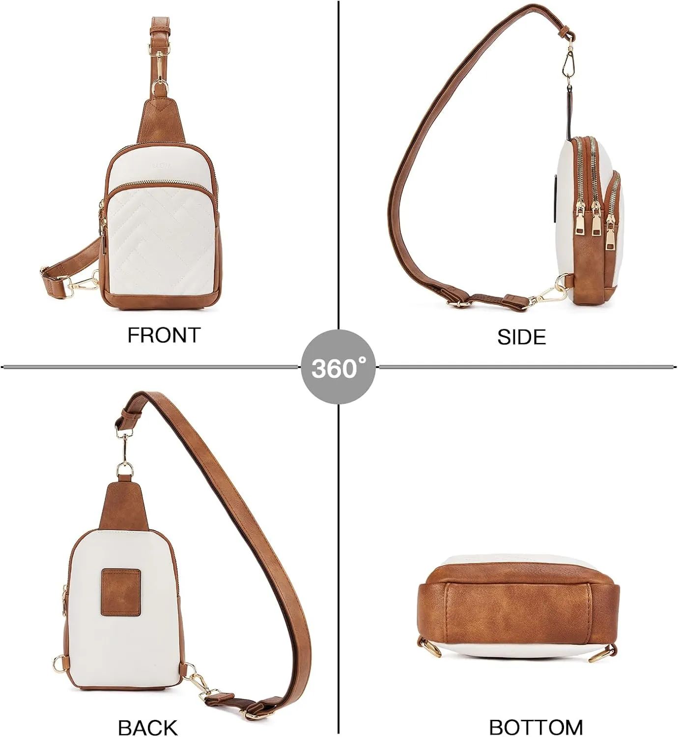 Telena Sling Bag for Women Crossbody Bags Fanny Packs for Women Cross Body Waist Pack with Detachable Strap
