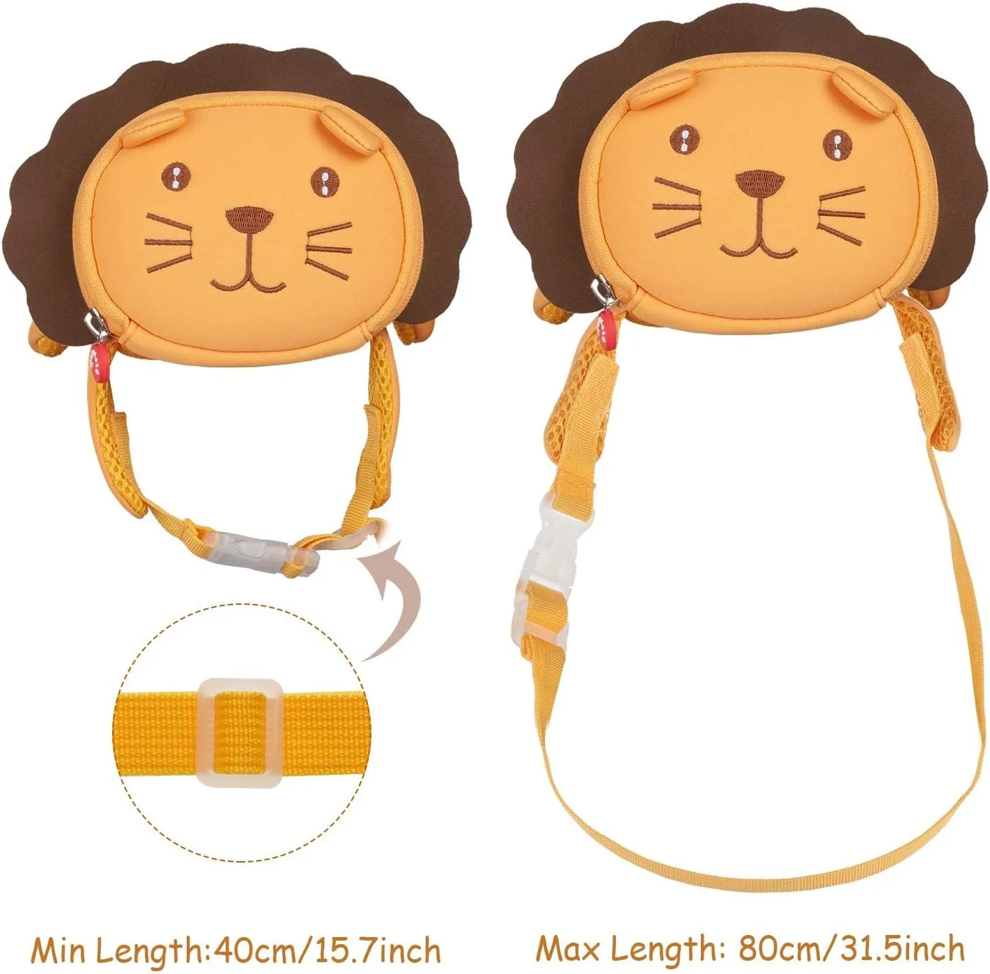 Termichy Kids Waist Bag Cute 3D Cartoon Bear Animal Travel Kids Fanny Pack For Babies Girls Toddler Children Sport Camping Trip Makeup Masquerade Toy Christmas Gift, Parent-child Dressing(Lion)