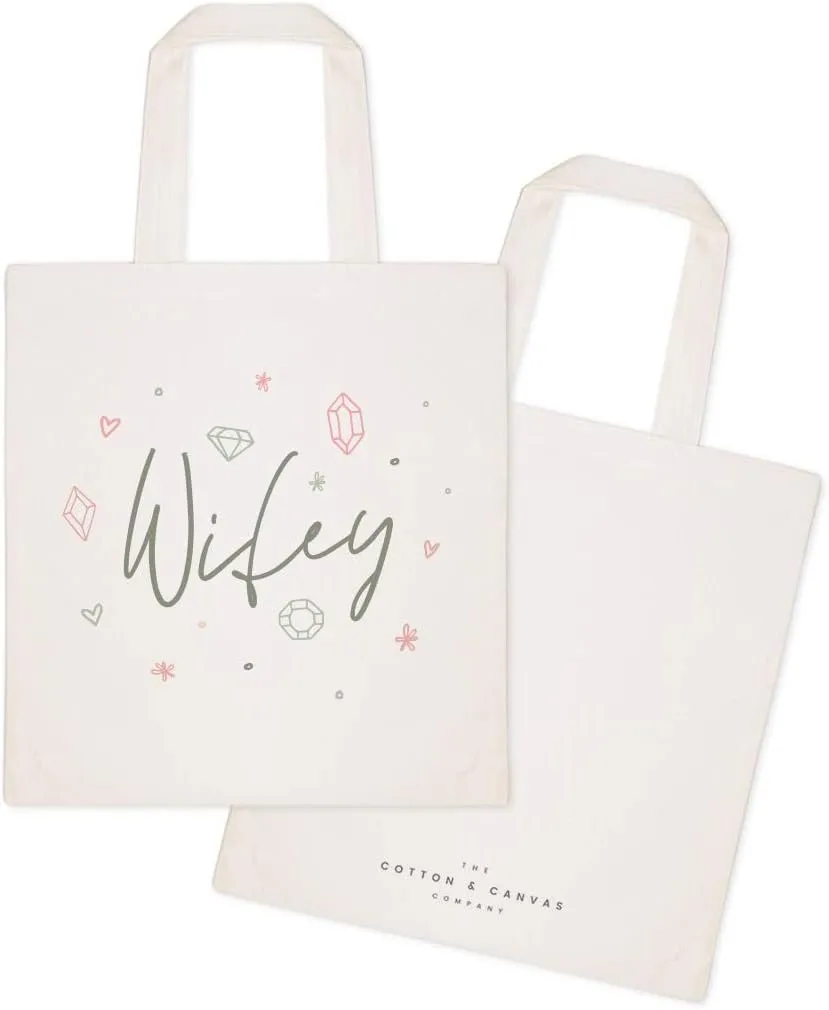 The Cotton & Canvas Co. Modern Wedding, Beach, Shopping and Travel Reusable Shoulder Tote and Handbag