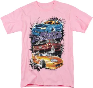 The Fast and The Furious Smokin Street Cars Unisex Adult T Shirt