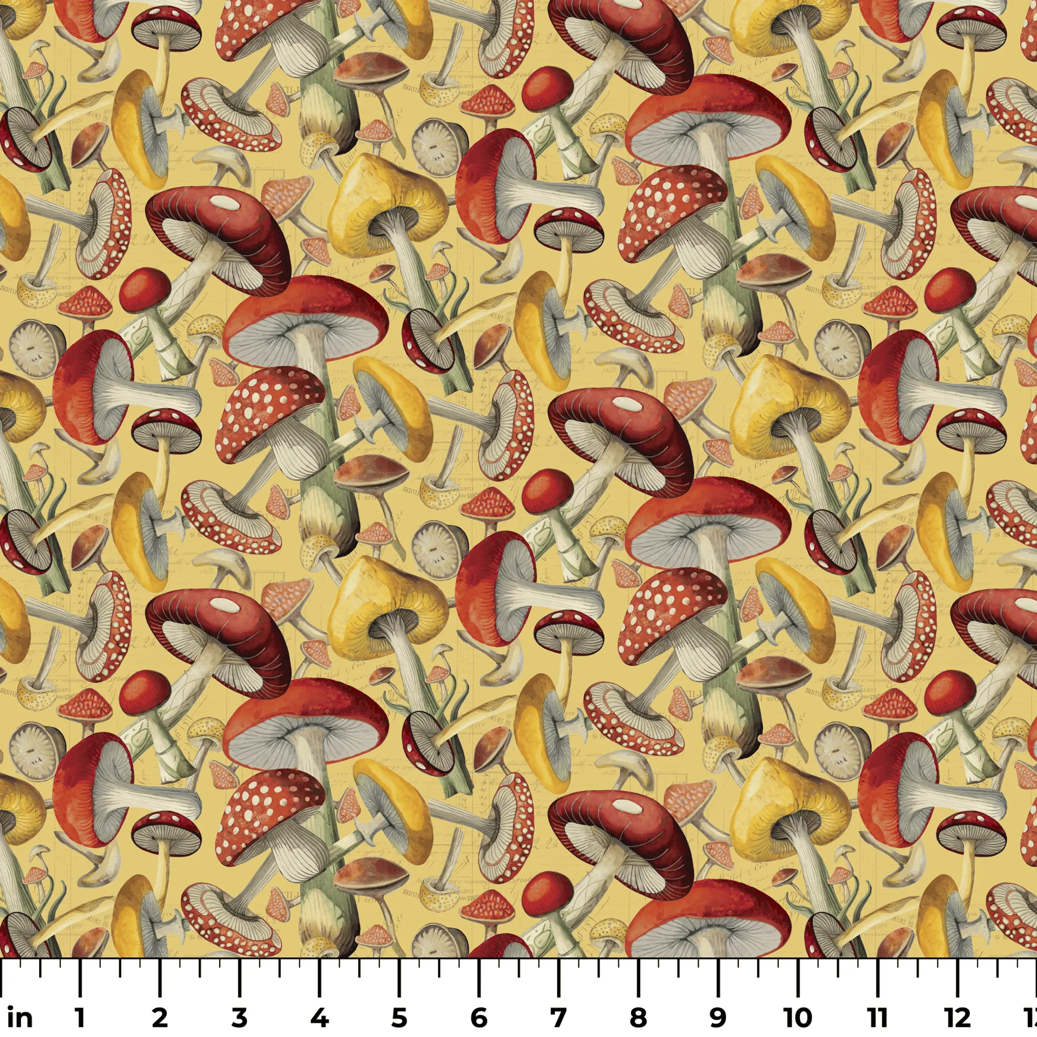 Tim Coffey - Woodland Whimsy - Vintage Mushroom Fabric