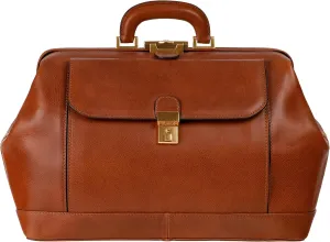 Time Resistance Leather Doctor Bag - Top Handle Bag - Medical Briefcase - Gladstone Handbag