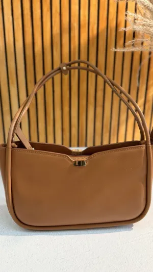 Timeless Elegance – Genuine Leather Handbag with Top Handle