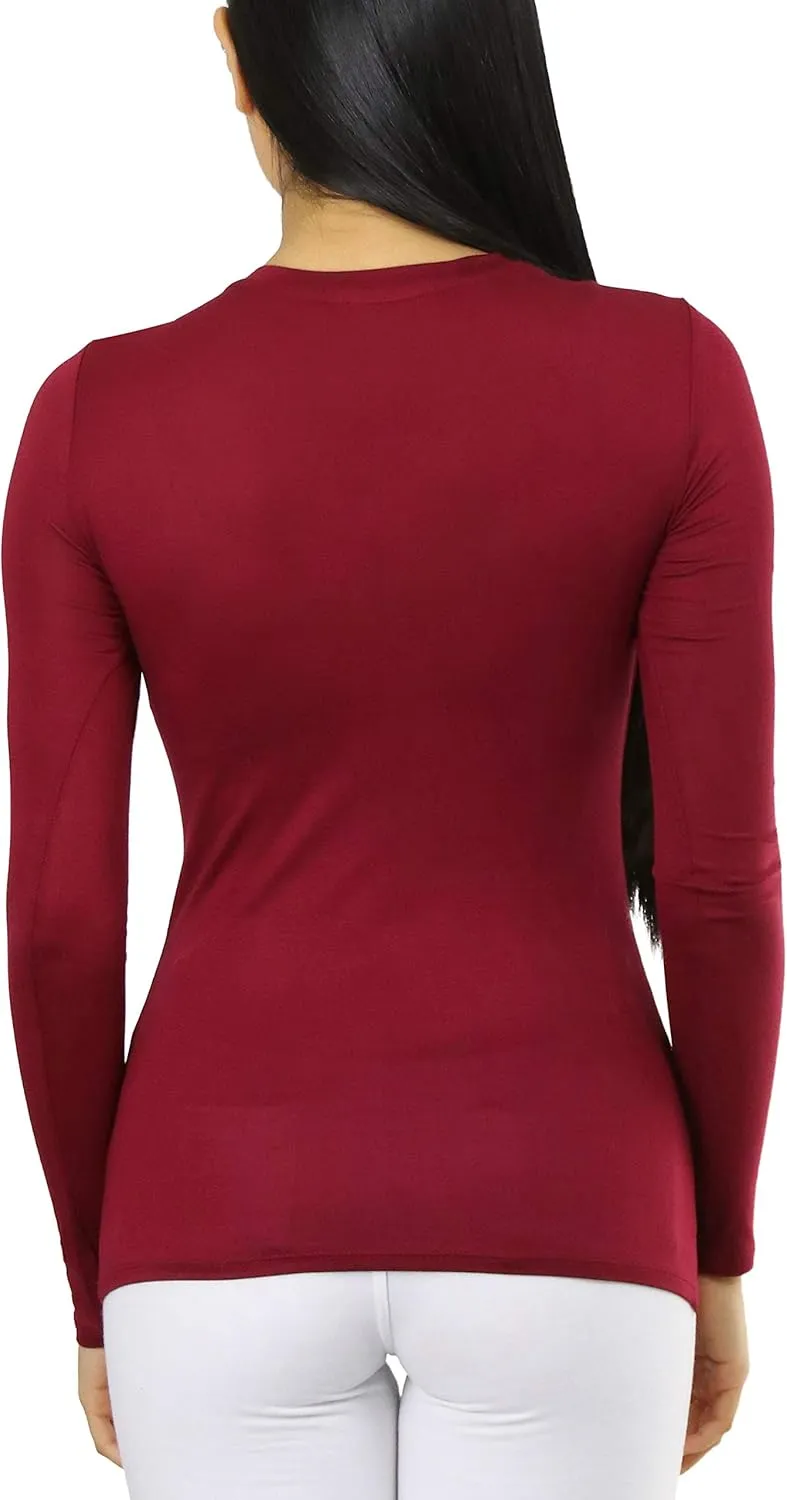 ToBeInStyle Women’s Classic Timeless Layering V-Neck Long Sleeve Top