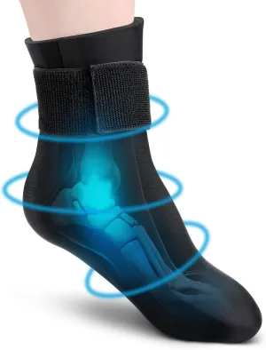 Tolaccea Reusable Gel Cold Therapy Sock for Hot & Cold Therapy, Ankle Foot Ice Pack Wrap for Injuries, Instant Pain Relief for Achilles Tendonitis, Plantar Fasciitis, Foot Heel -1pcs