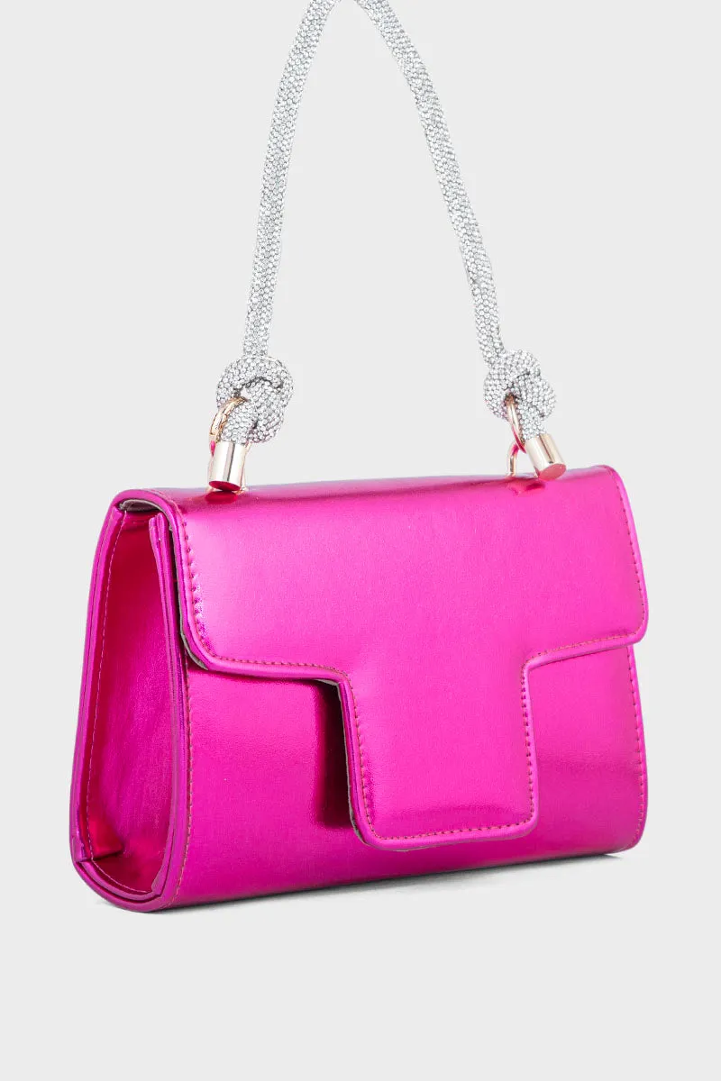 Top Handle Hand Bags BH0036-Fuchsia